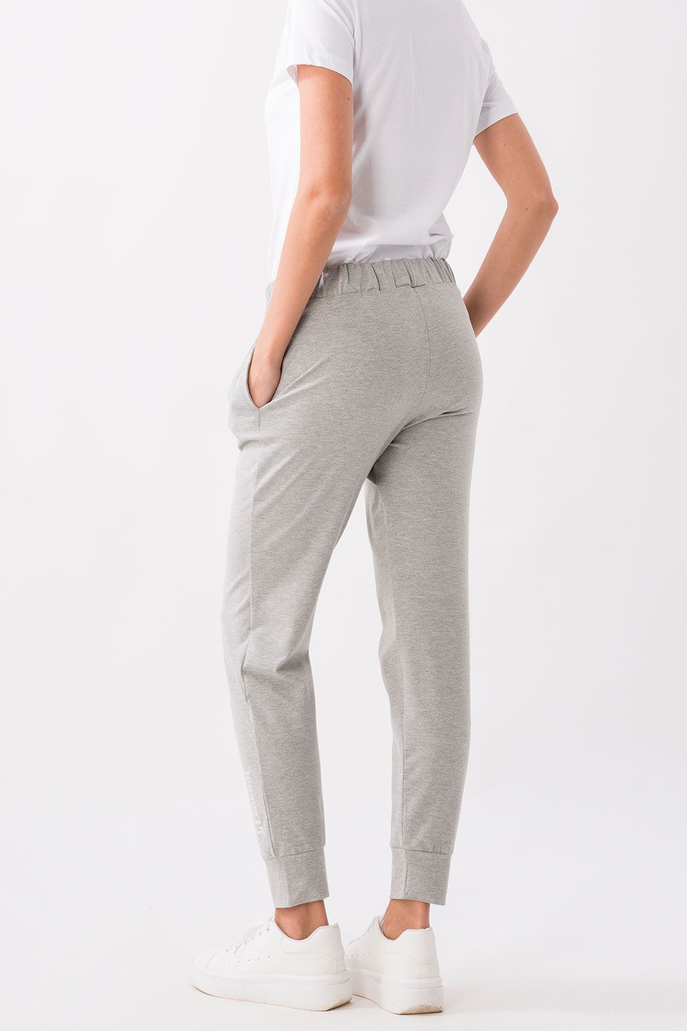 PANTALONE ESSENZIALE IN JERSEY STRETCH